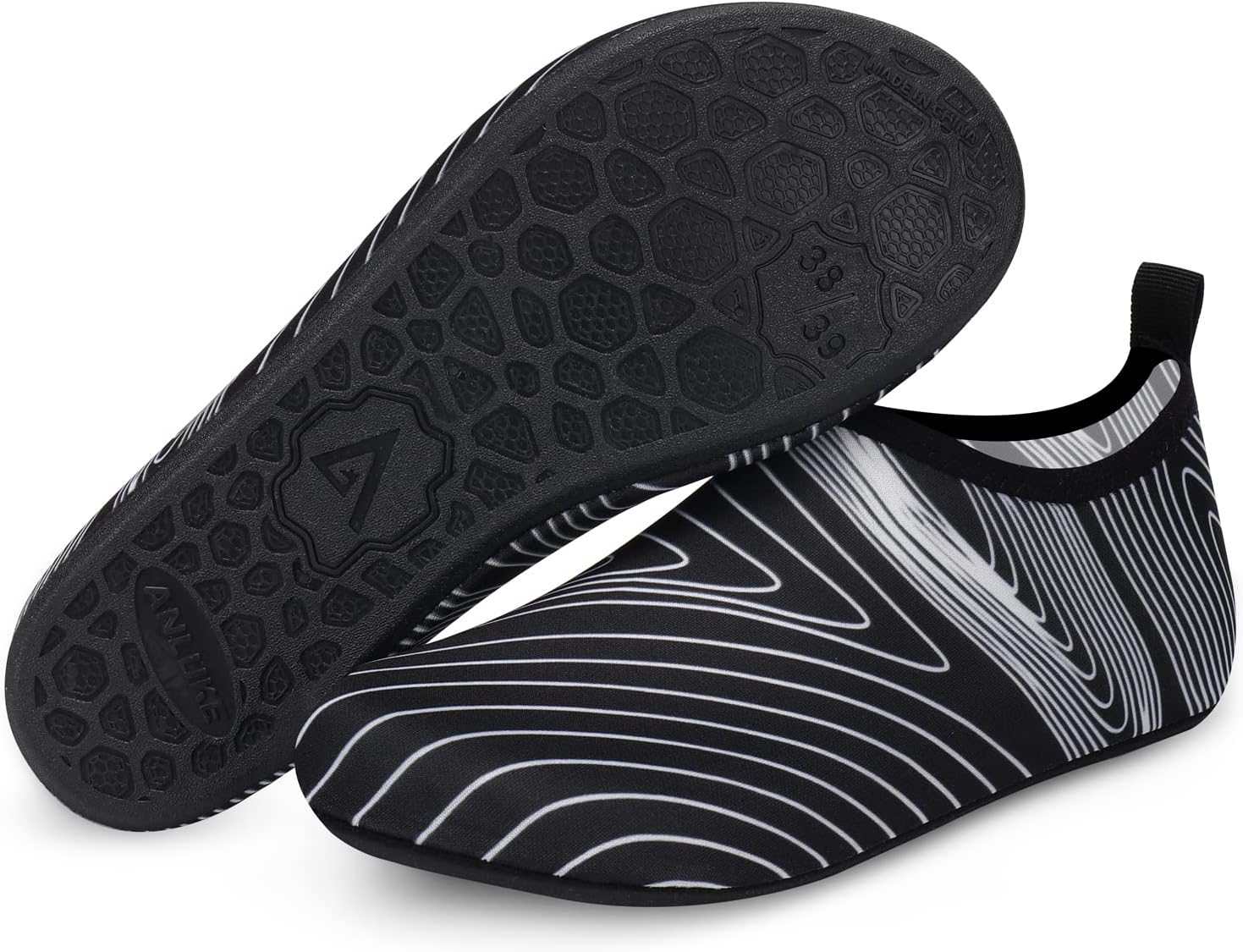 

Водные туфли ANLUKE Barefoot Aqua Yoga, быстро сохнущие пляжные плавательные и серфовые носки для женщин и мужчин, черный