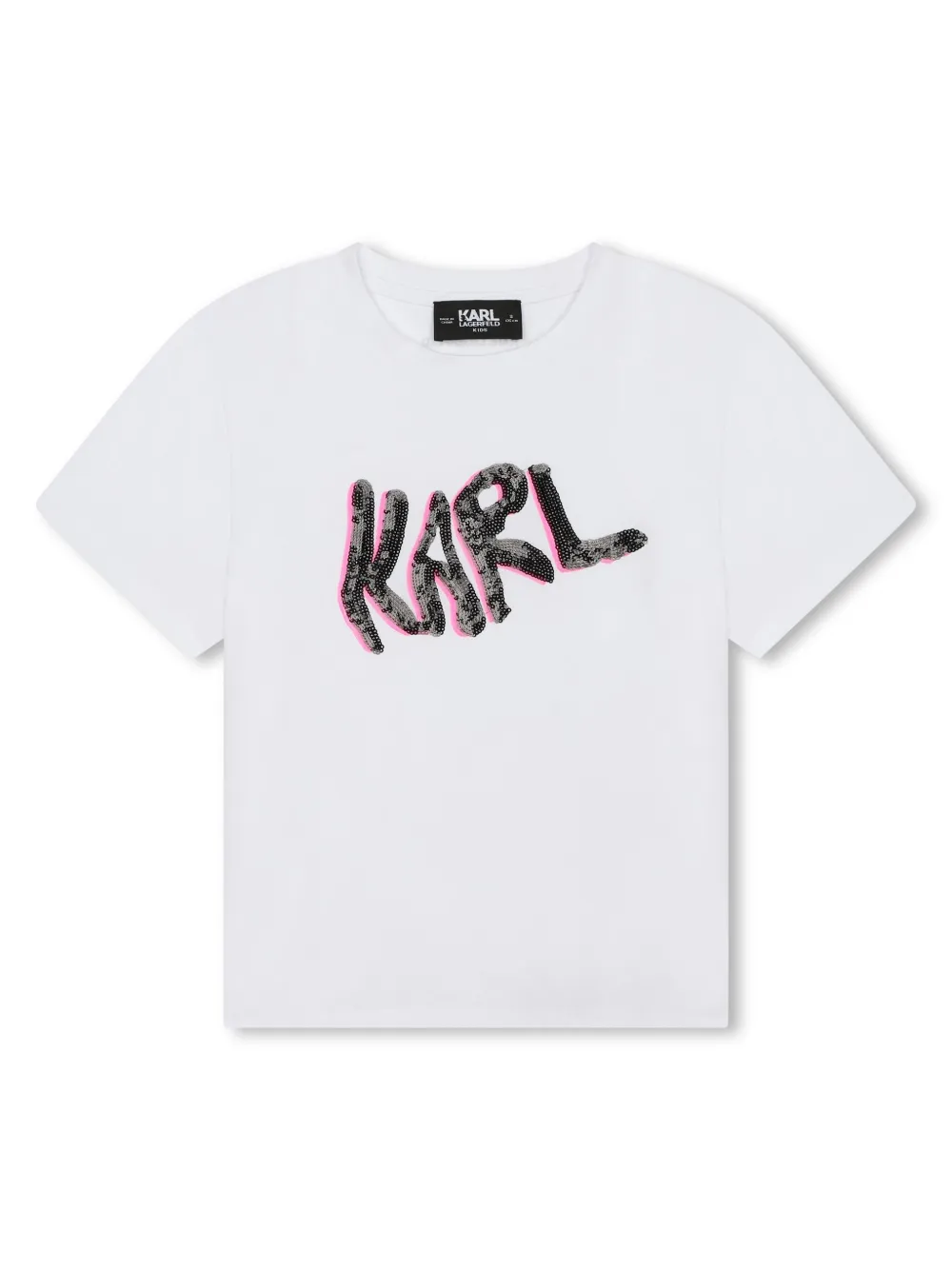 

Футболка с логотипом KARL LAGERFELD KIDS, белый