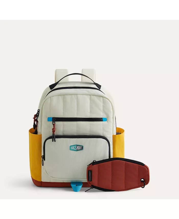 

Рюкзак детский Walker 14L Featherlight Color Block с пеналом BAGSMART, желтый