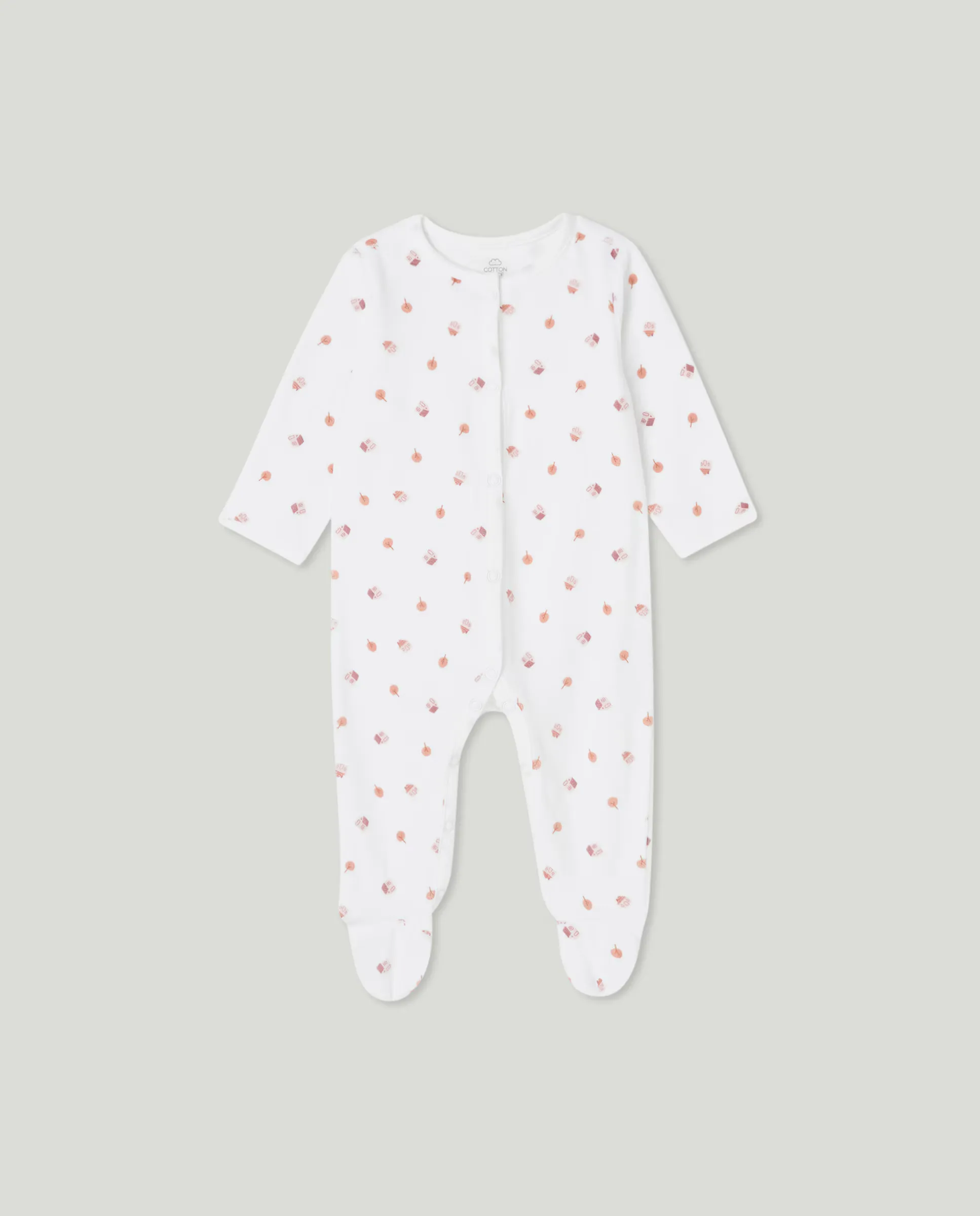 

Длинный комбинезон для мальчика из велюра Cotton Juice, белый