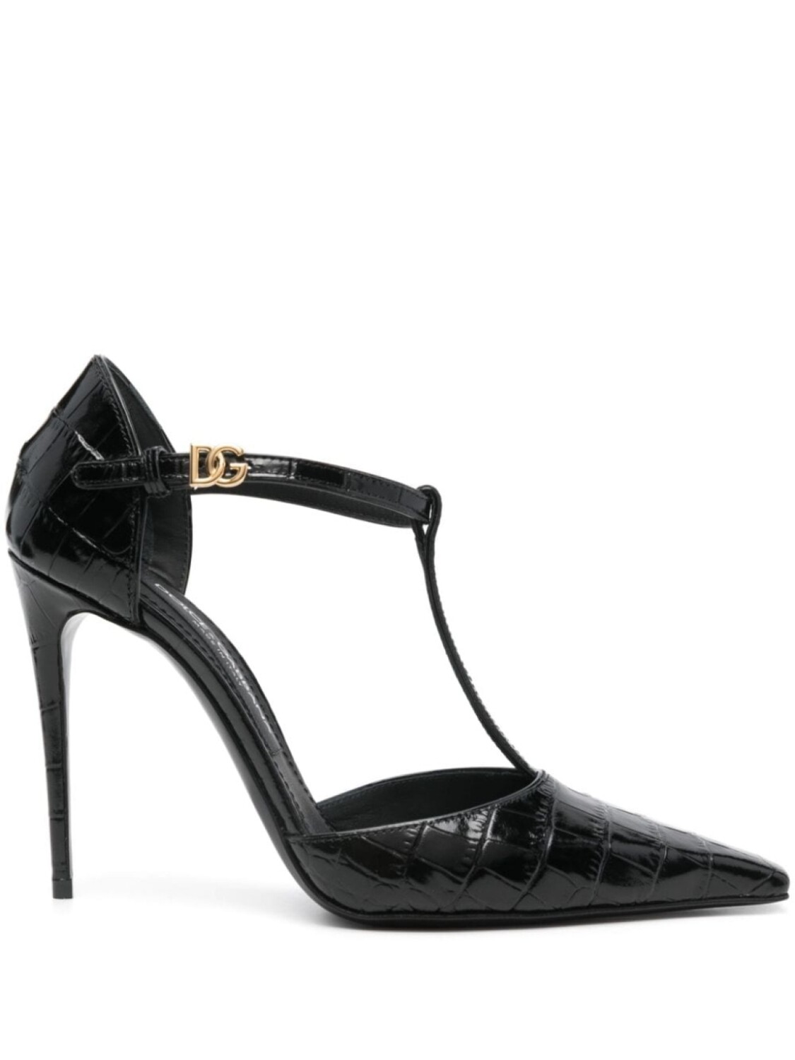 Туфли-лодочки Dolce & Gabbana 105 мм с лакированной отделкой, черный