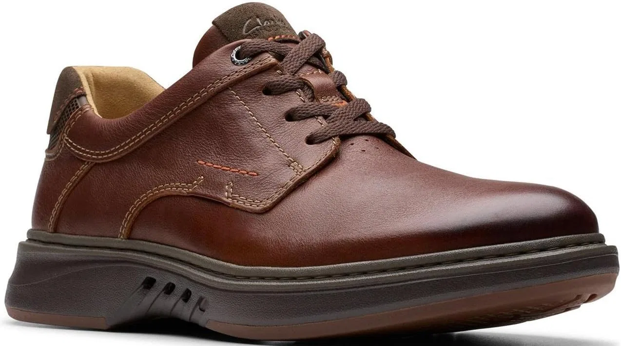 Мужские оксфорды Clarks Un Briley Pace, Tan Leathe — фото 2