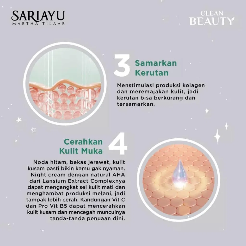 Крем для лица — Ночной SARIAYU Bright Skin Putih Langsat, 20 г — фото 4