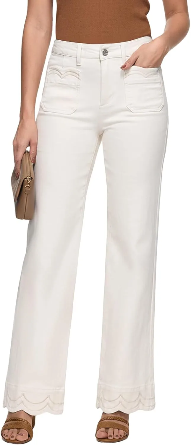 

Женские джинсы Wide Leg, высокие и эластичные ZPIUO