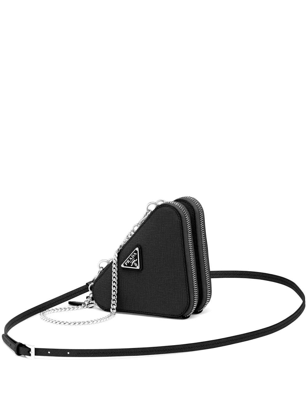 

Мини-сумка через плечо Triangle Prada, черный