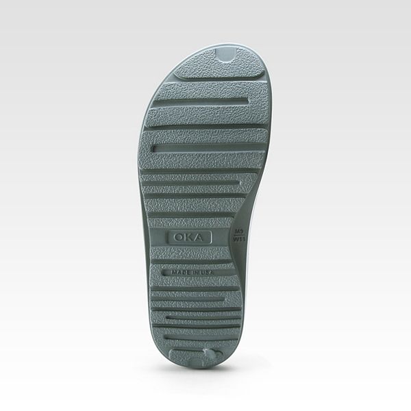 Взрослые легкие амортизирующие восстановительные шлепанцы Oka Recovery Footwear, Green — фото 4