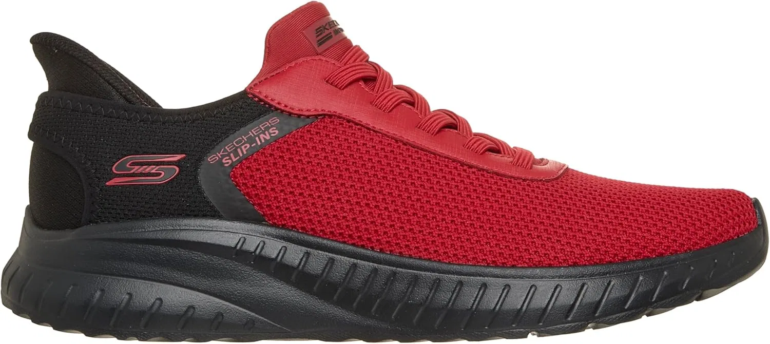 Мужские кроссовки Skechers Hands Free Slip-Ins Squad Chaos-Solid Tour Trainers, Red Excursion Plain Getaway Solids — фото 4