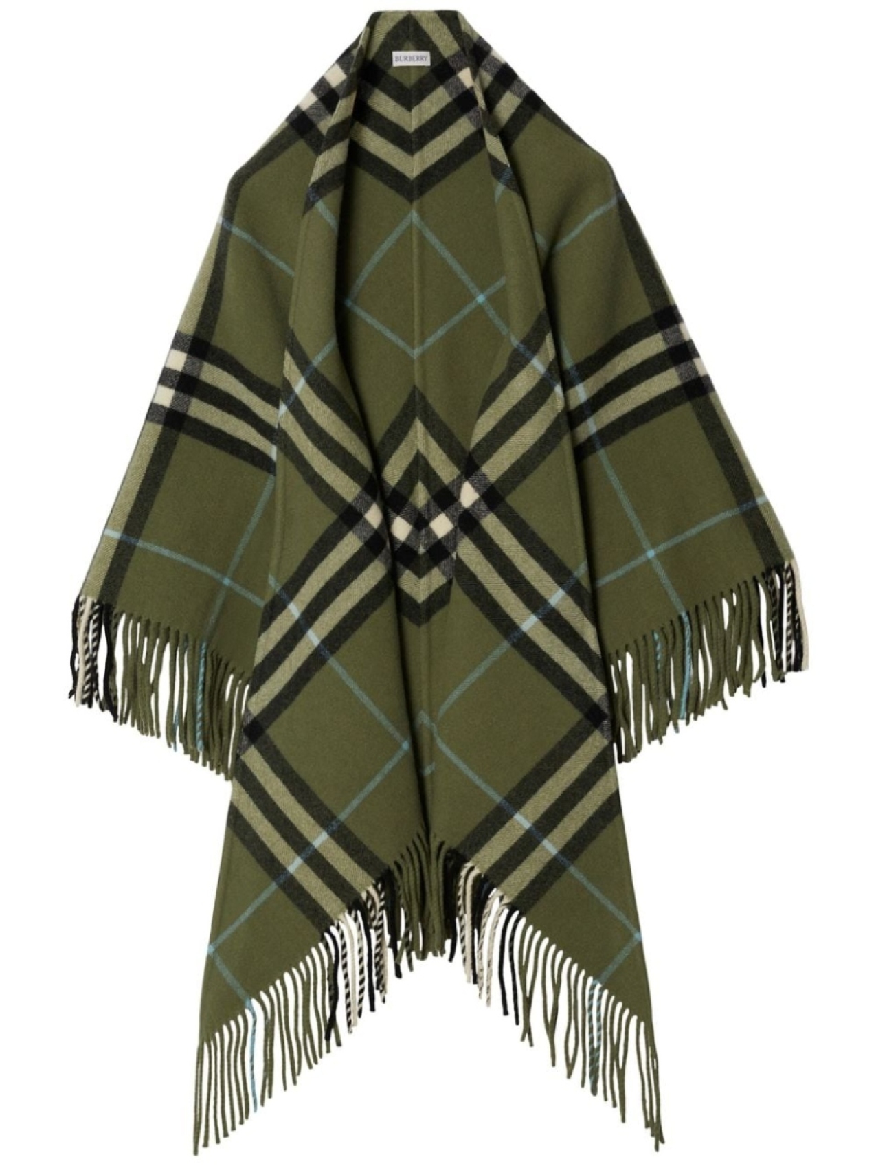 

Burberry шерстяной кейп в клетку Vintage Check, зеленый