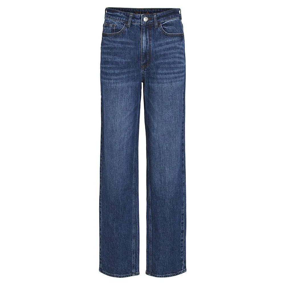

Джинсы Vila Kelly Jaf Straight Fit high waist, синий