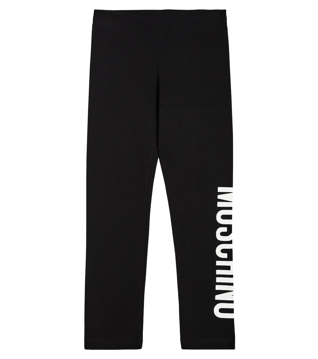 

Леггинсы из хлопкового джерси с логотипом Moschino Kids, черный