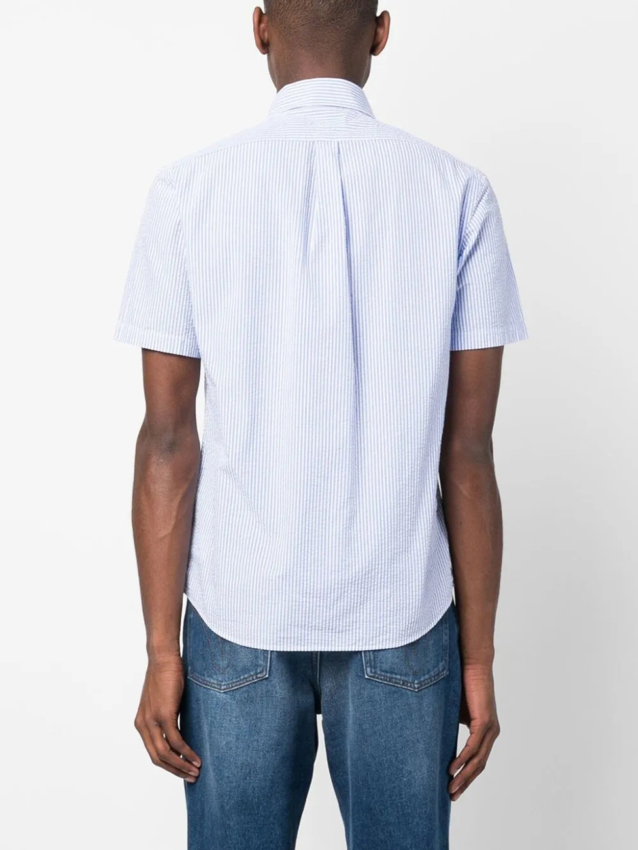 Рубашка с вышитым логотипом Polo Ralph Lauren, синий — фото 4