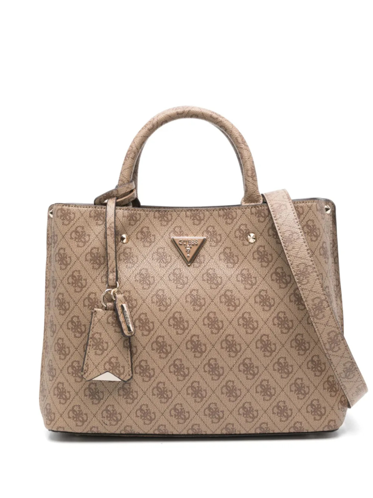 

Сумка-тоут с монограммой GUESS USA, коричневый