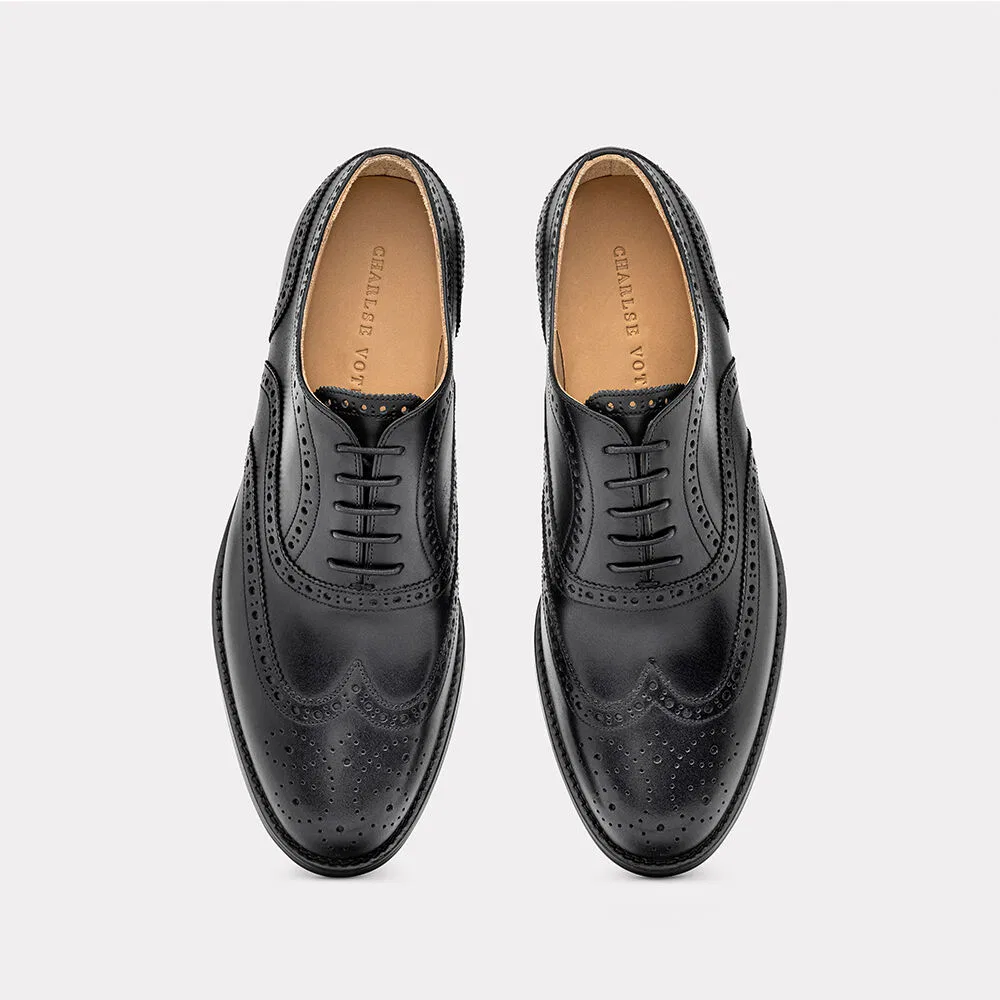 Мужские чёрные оксфорды Standard Wingtip от Charlse Votum — фото 2