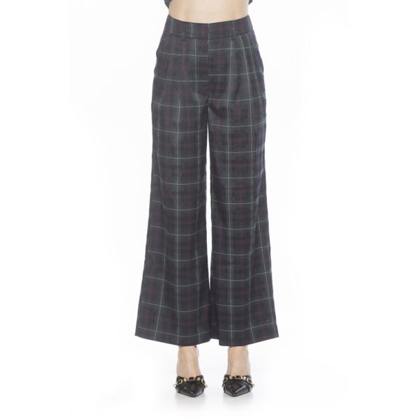 

Женские клетчатые брюки Elodie с застежкой-молнией спереди Alexia Admor, цвет green plaid