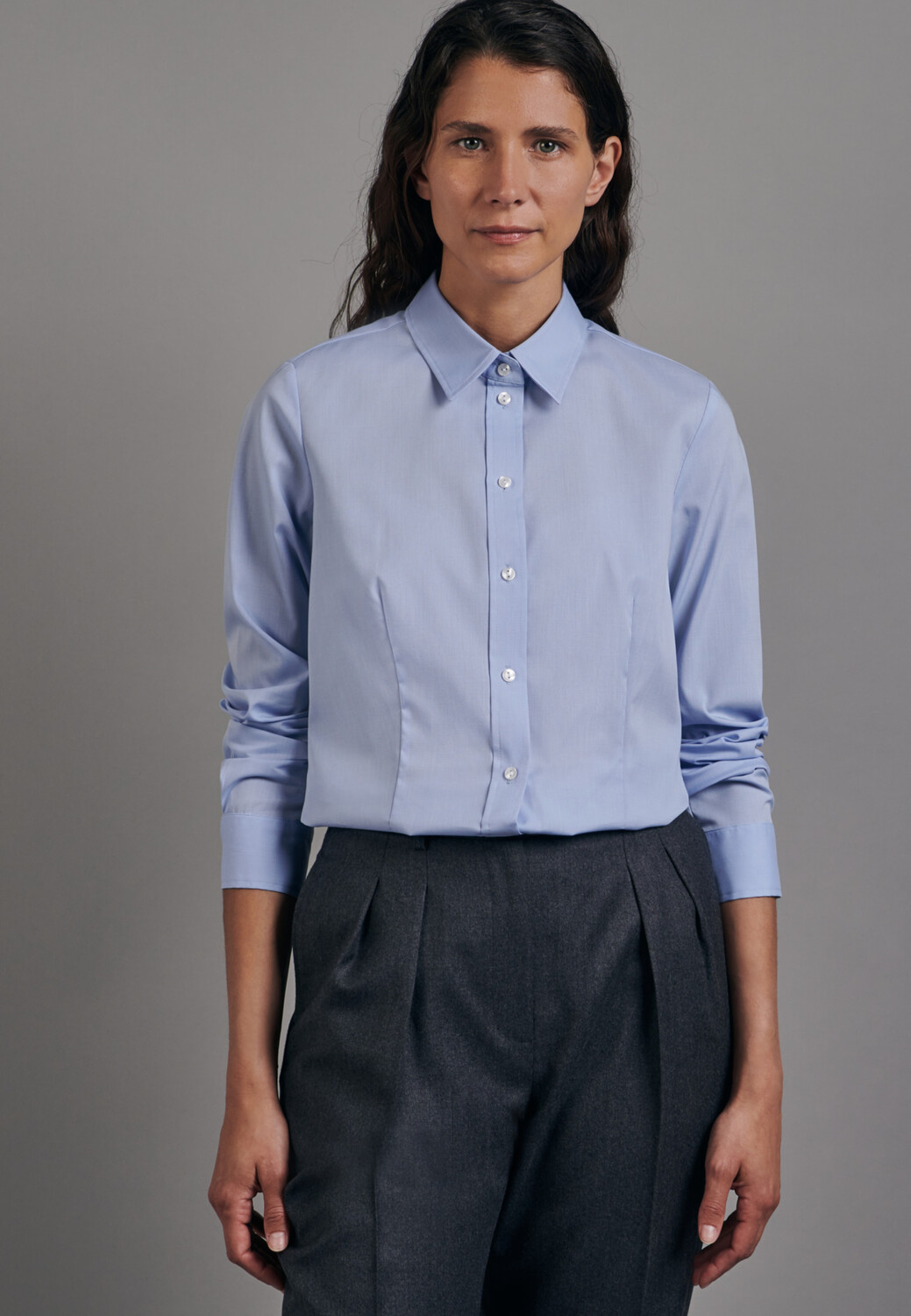 

Блуза Seidensticker Hemd Regular, светло-синий