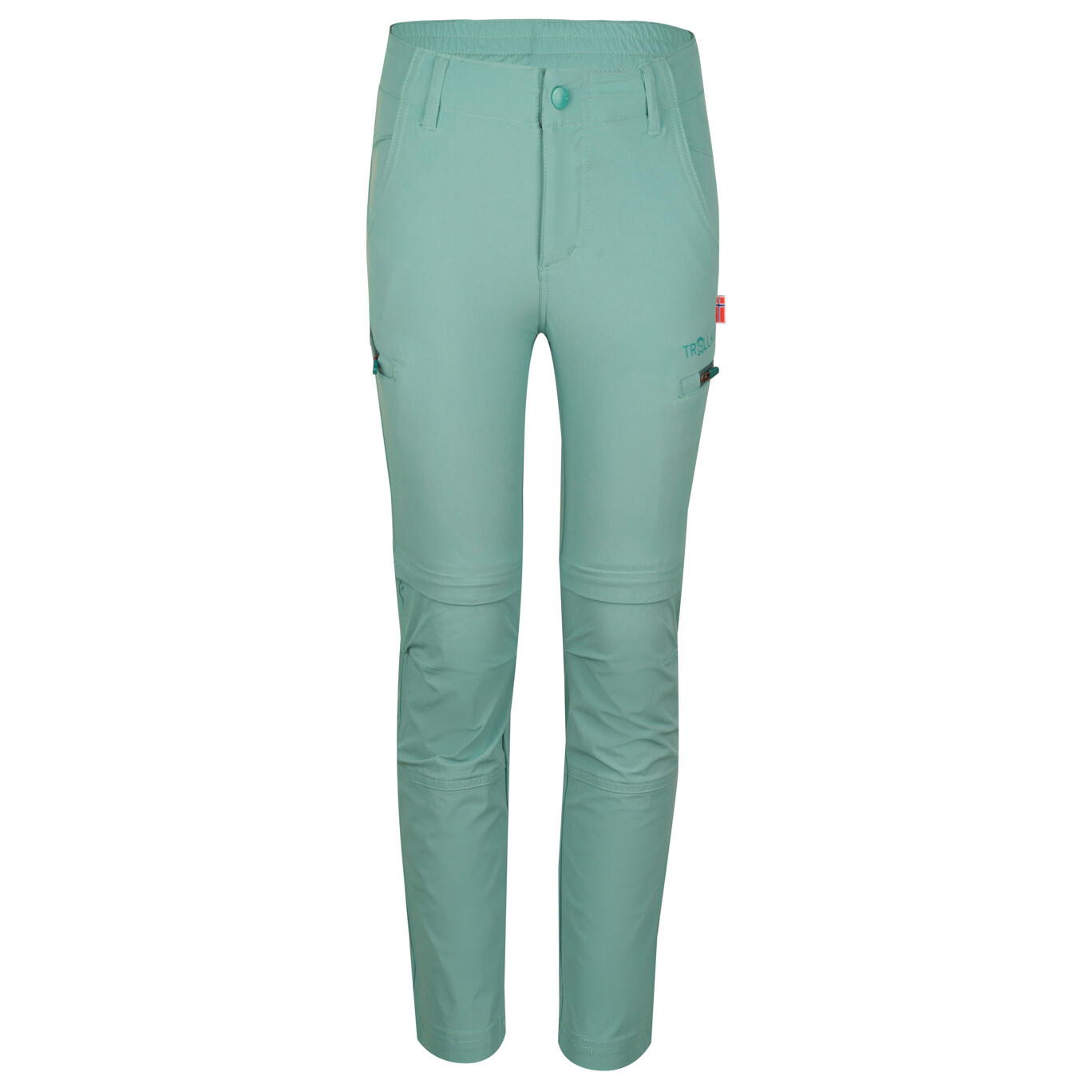 

Трекинговые брюки Trollkids Kid's Kjerag Zip Off, цвет Glacier Green