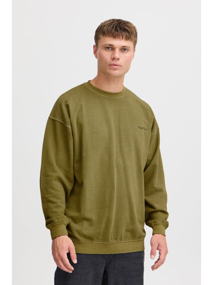 

Толстовка !SOLID Rundhalspullover SDMILL 21108444 moderner Sweater, зеленый