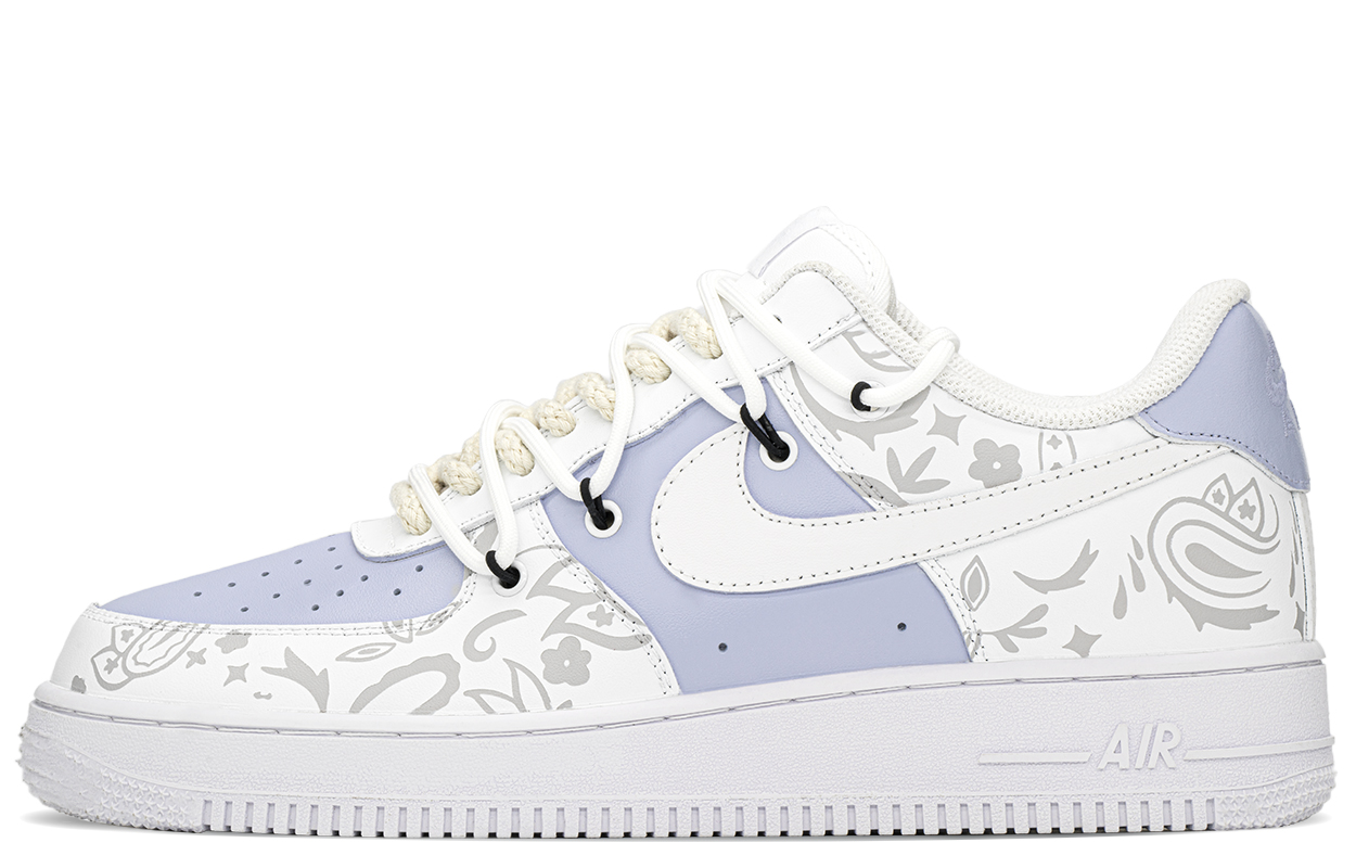 

Кроссовки Nike Air Force 1 Skateboarding Shoes Men Low-top White/purple, сиреневый/фиолетовый/белый