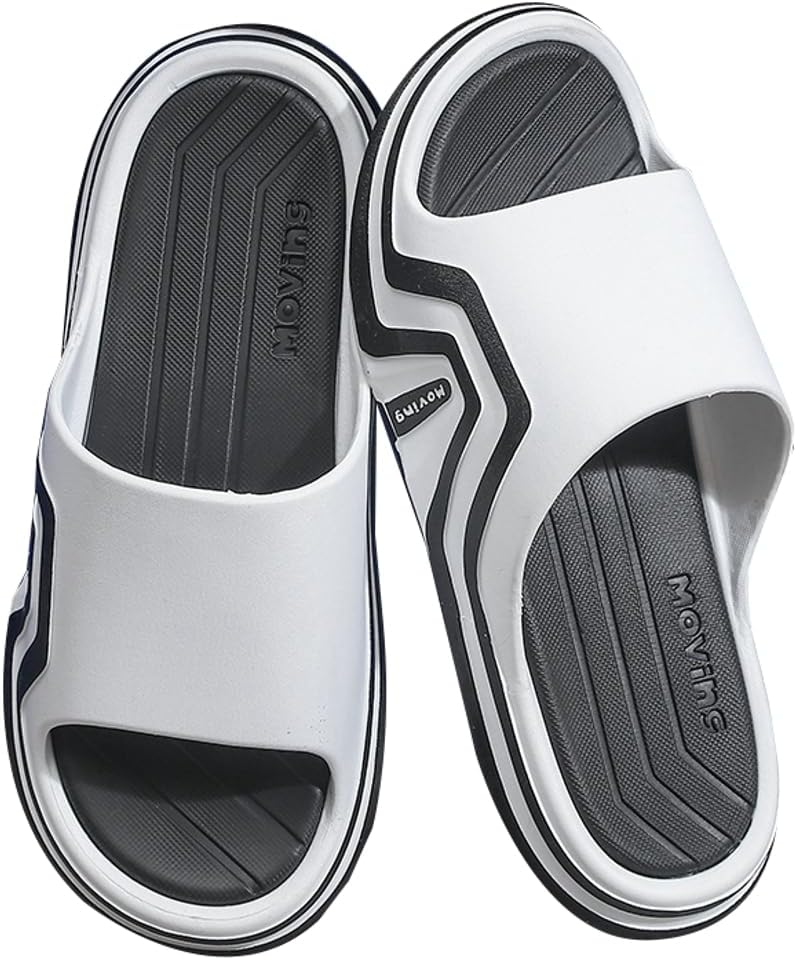 

Женские мужские сандалии Cloud Recovery, домашние шлепанцы для душа, мягкие, противоскользящие, летние пляжные слайды Rungion, белый/черный