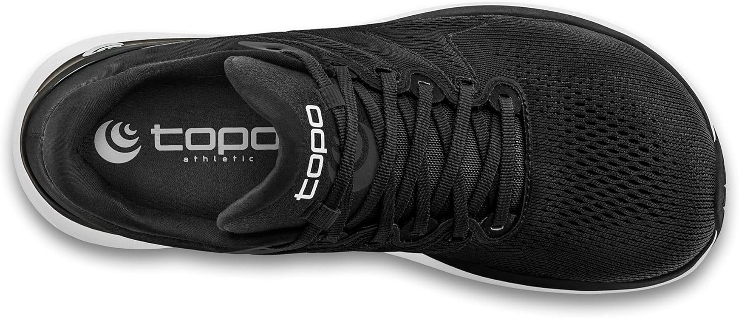 Мужские кроссовки Topo Athletic Phantom 2 с комфортной легкой посадкой и перепадом 5 мм, для бега по шоссе, спортивная обувь для беговых дорожек, белый/черный — фото 3