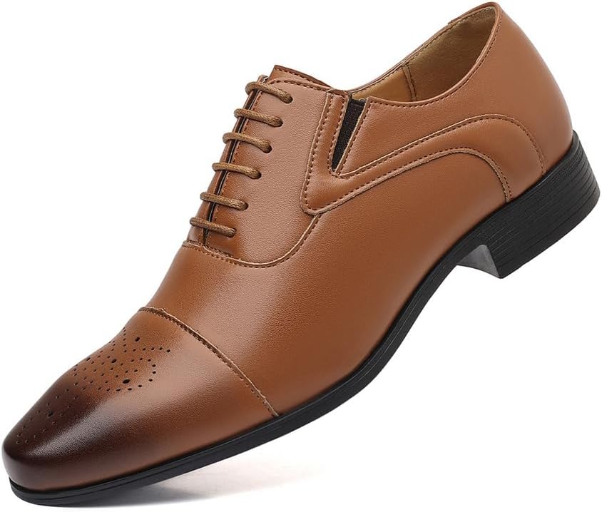 

Мужские деловые туфли KYOESCAI, повседневные классические броги с крылышками на шнуровке, современные формальные оксфорды, желтый