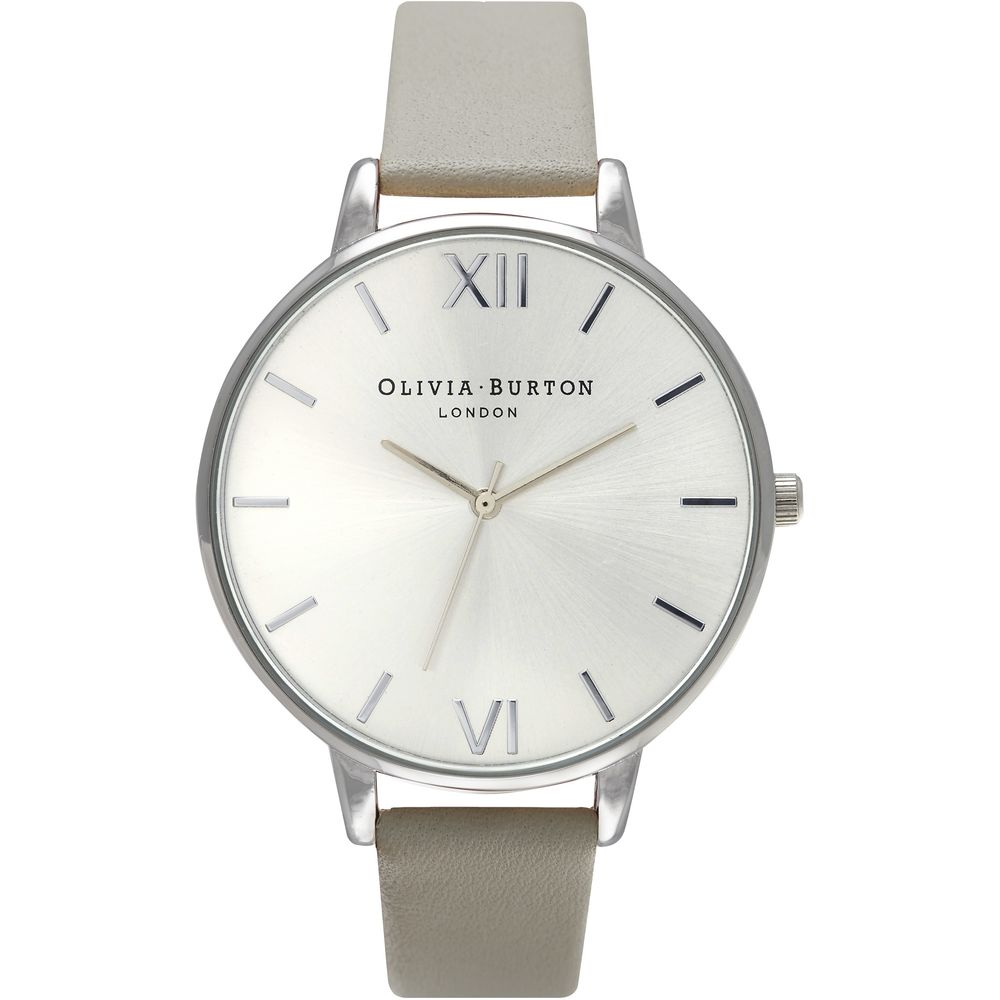 

Серые кожаные часы Olivia Burton