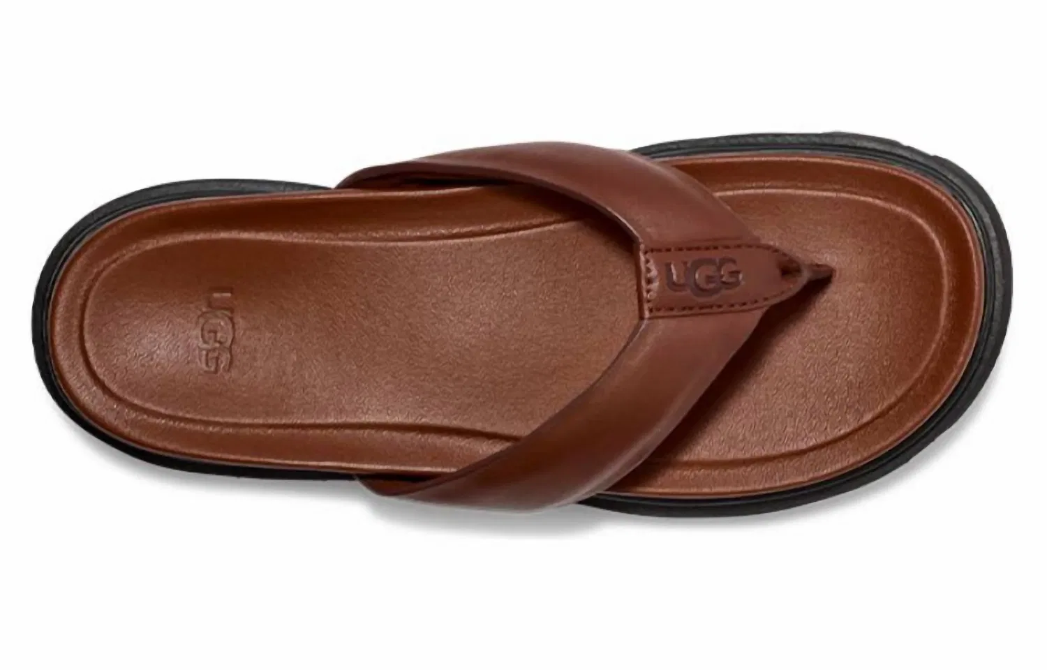 UGG Мужские сандалии-шлепанцы Capitola коньячного цвета — фото 4