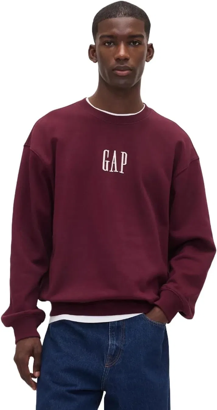 Толстовка GAP Men's Logo Crewneck Fleece, красный
