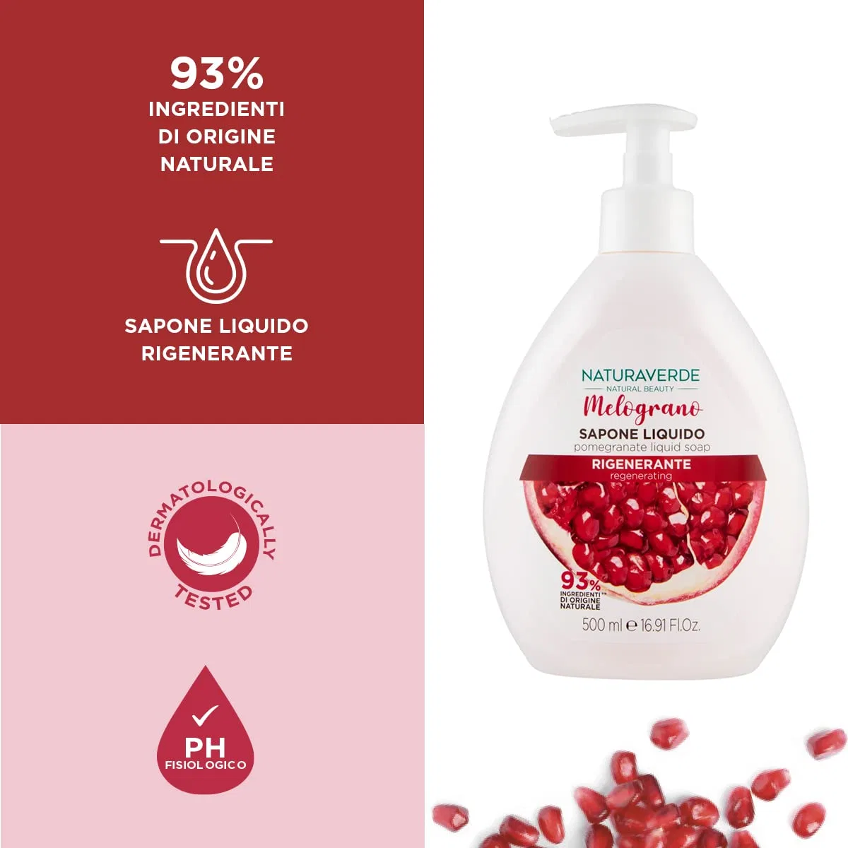 Жидкое мыло Naturaverde Natural Beauty Pomegranate Naturaverde — фото 4