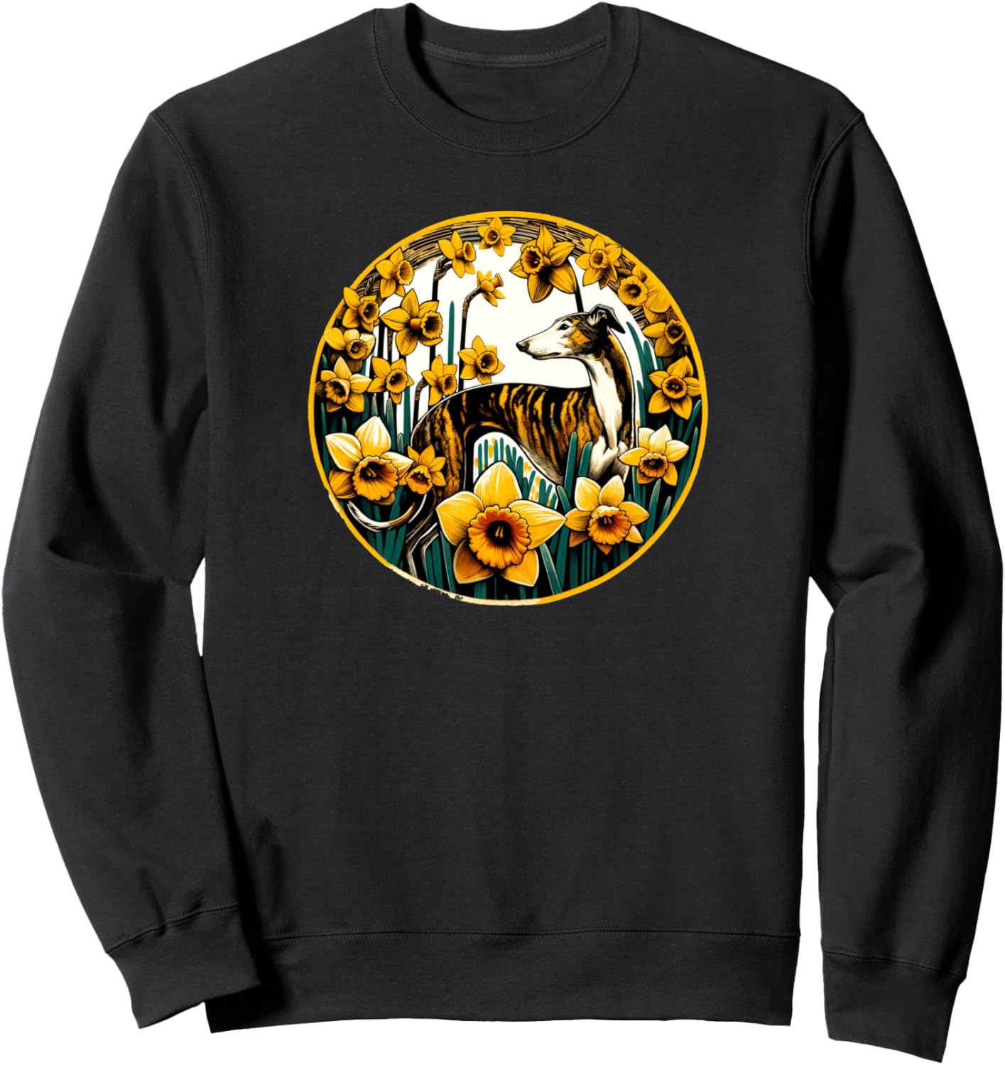 

Изображение борзой. Милая борзая. Изображение нарцисса. Толстовка с тигровым рисунком Cat Snugg, черный