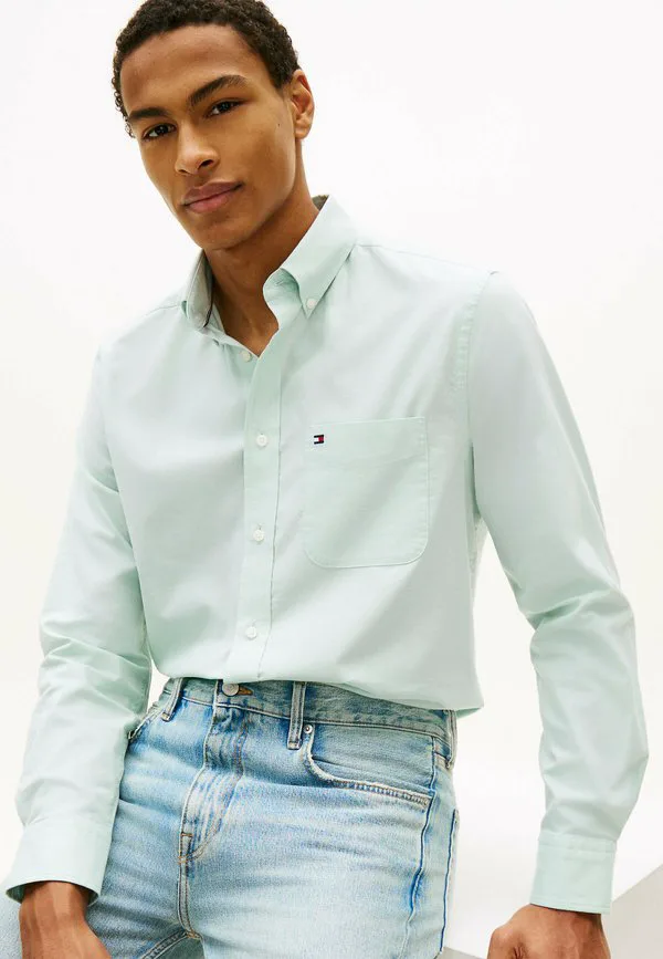 Рубашка стандартного кроя Tommy Hilfiger, Crushed Mint — фото 4
