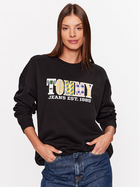 

Толстовка оверсайз Tommy Jeans, черный