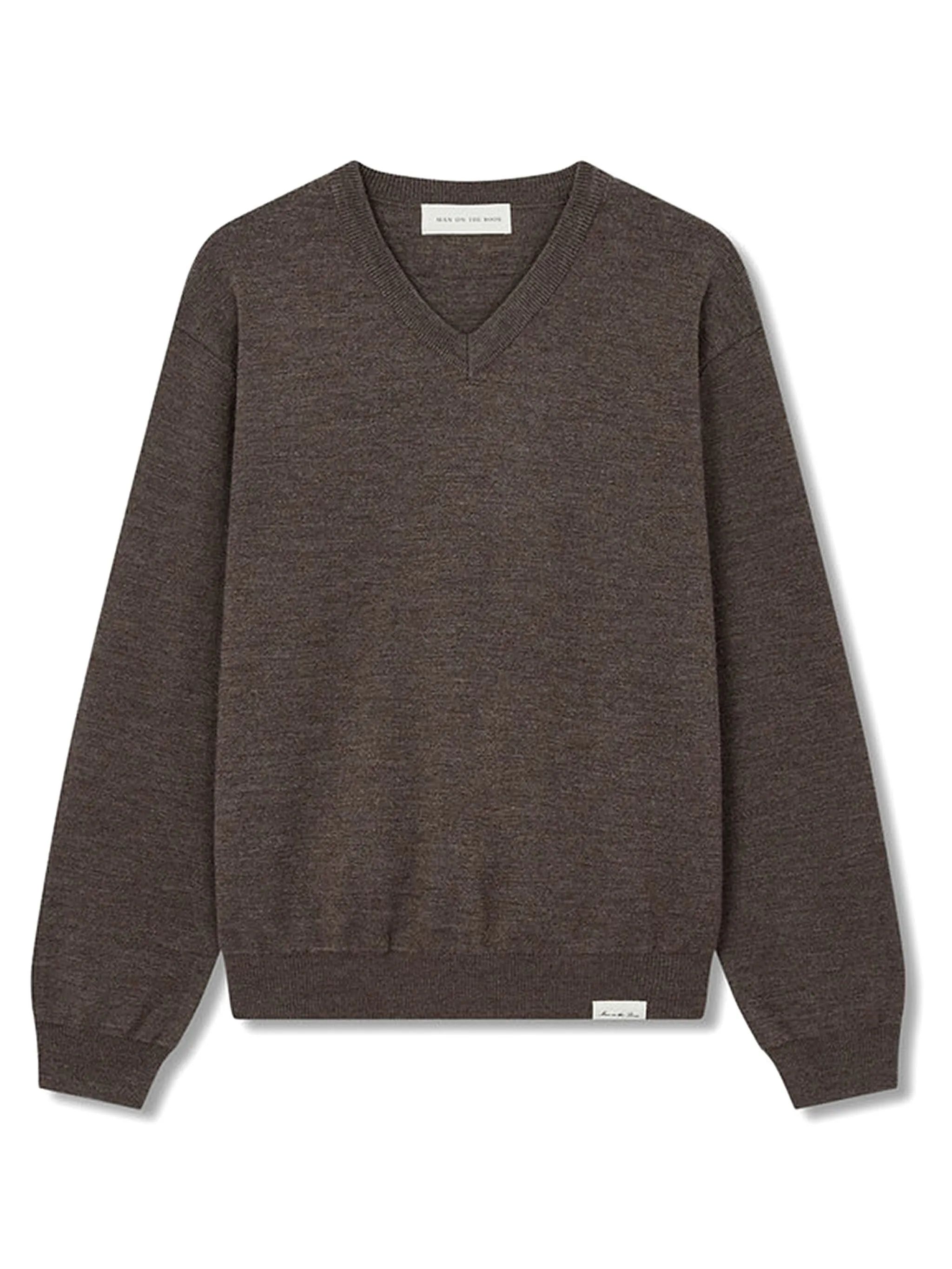 

Шерстяная толстовка с круглым вырезом Man On The Boon., коричневый