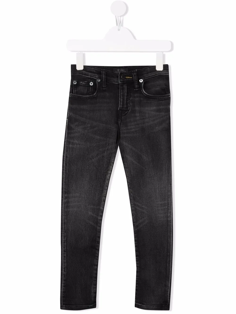 

Прямые джинсы средней посадки Polo Ralph Lauren Kids, черный