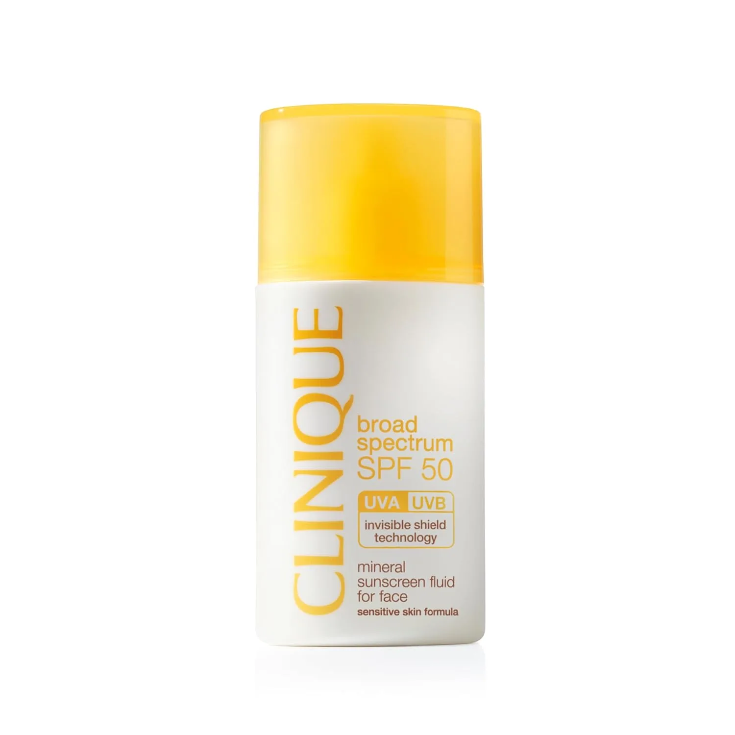 Минеральный солнцезащитный флюид Clinique SPF 50 для лица | Солнцезащитное средство с оксидом цинка | Безопасен для чувствительной кожи, 30 мл, White