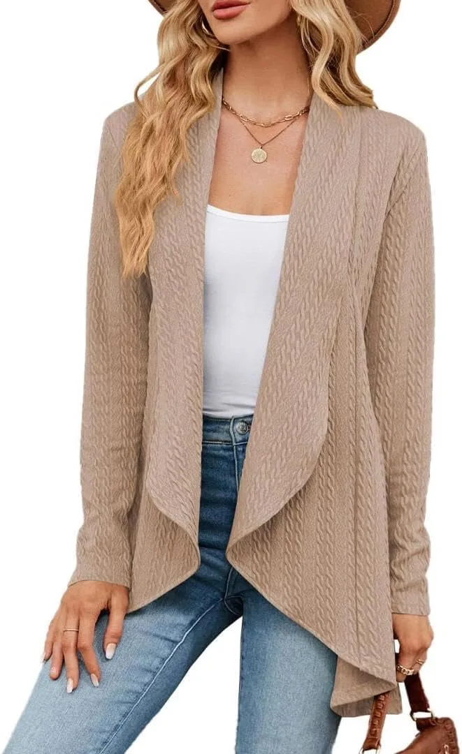 

Кардиган FMCHICO для женщин с длинными рукавами, легкий вязаный нараспашку