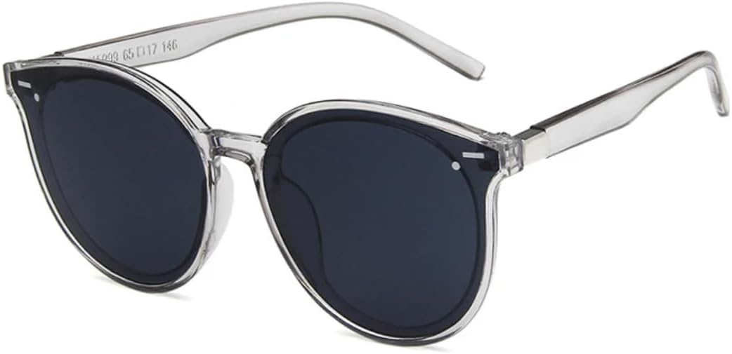 

Винтажные роскошные солнцезащитные очки для женщин и мужчин, классическая круглая оправа с заклепками, дорожные очки для вождения, очки для мужчин с защитой от УФ-излучения UV400 VVTWSSW, Gray Gray