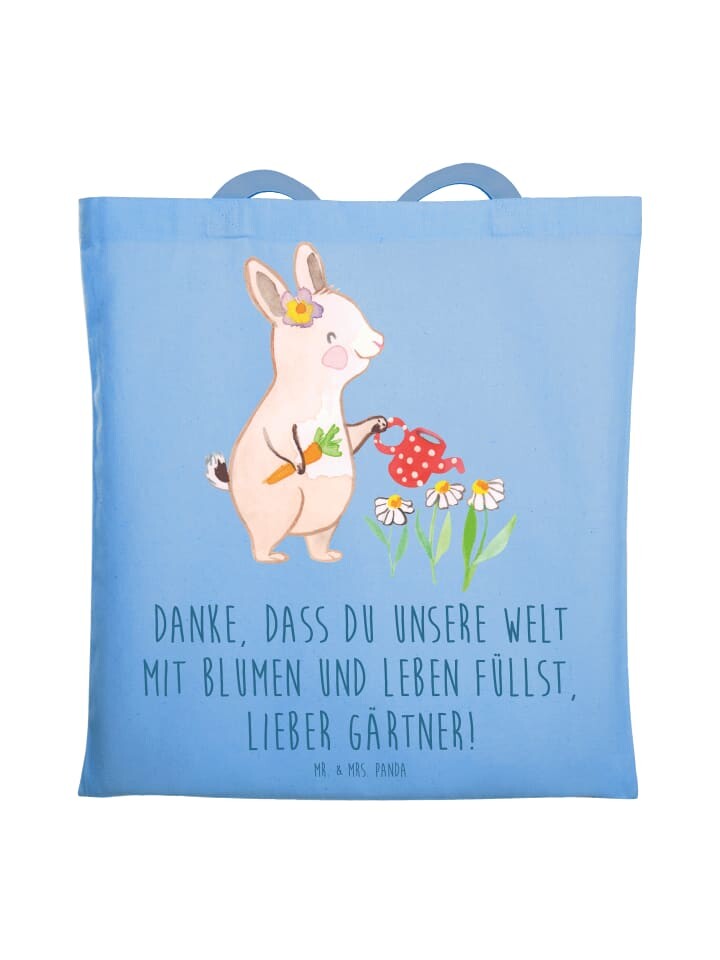 

Сумка Mr. & Mrs. Panda Tragetasche Gärtner Dankeschön mit Spruch, небесно-синий