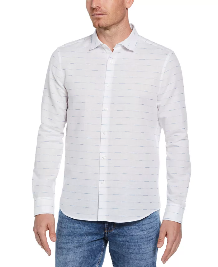 

Мужская рубашка Untucked из жаккардовой ткани Perry Ellis, белый