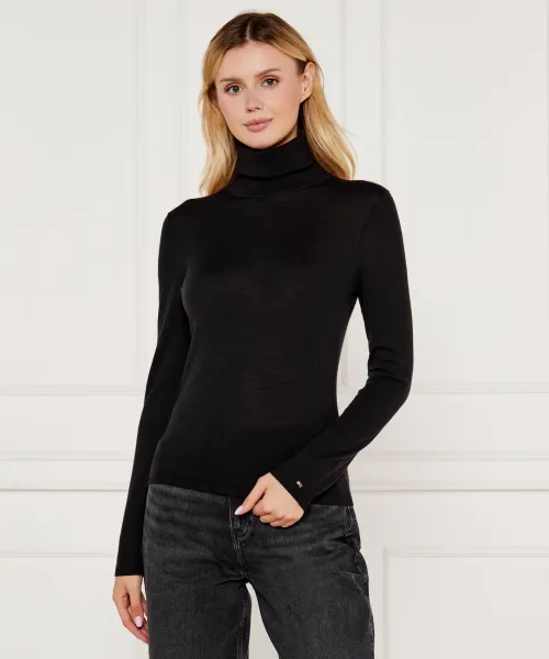 Шерстяная водолазка Slim fit Tommy Hilfiger, черный