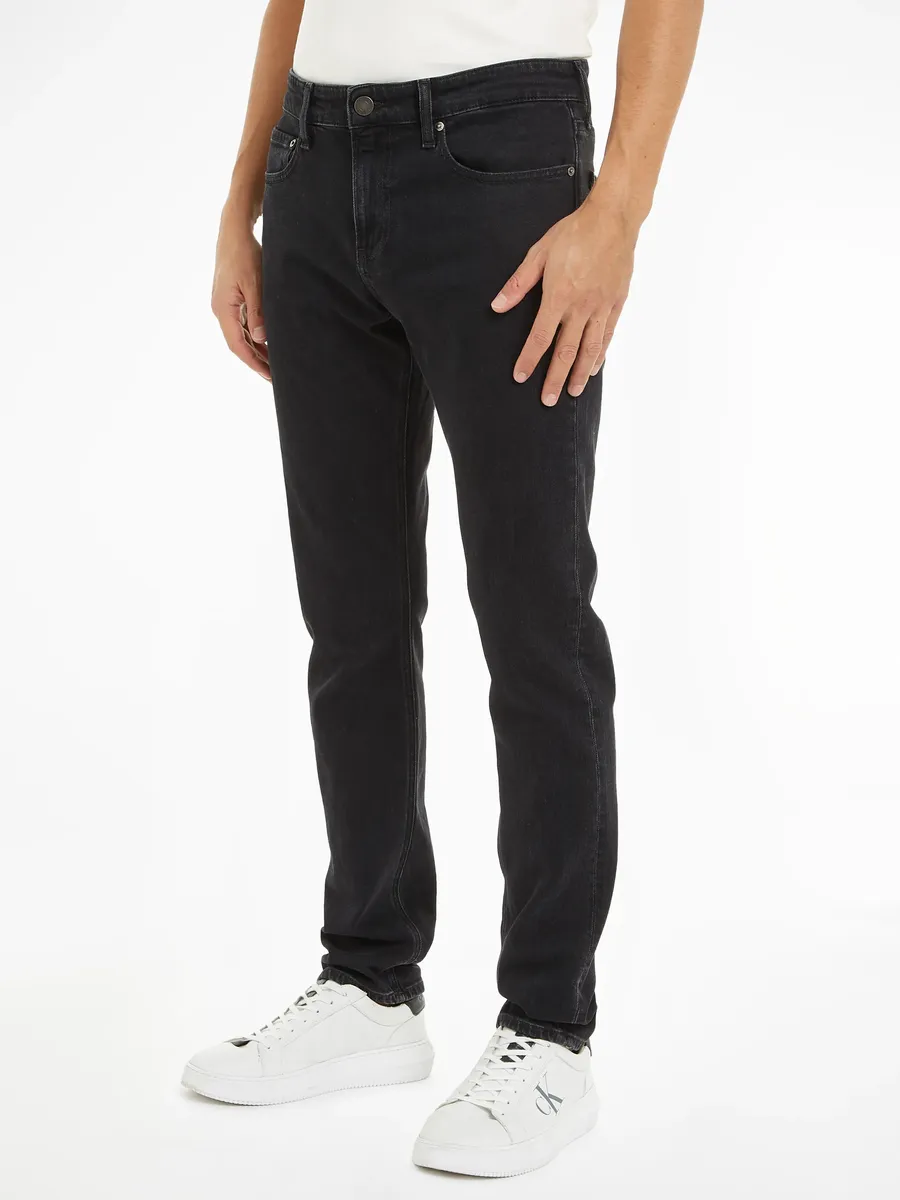 

Узкие джинсы Calvin Klein "SLIM FIT WASHED BLACK", модель с 5 карманами, черный