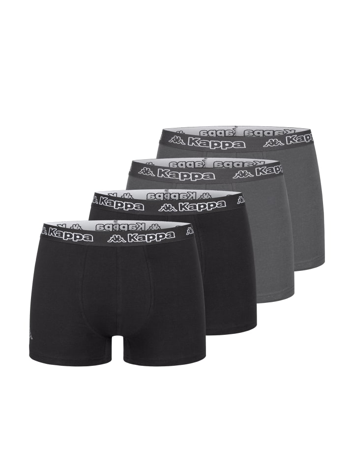 

Боксерские трусы Kappa, цвет kappa boxershorts 4er pack 2x schwarz/2xanthrazit