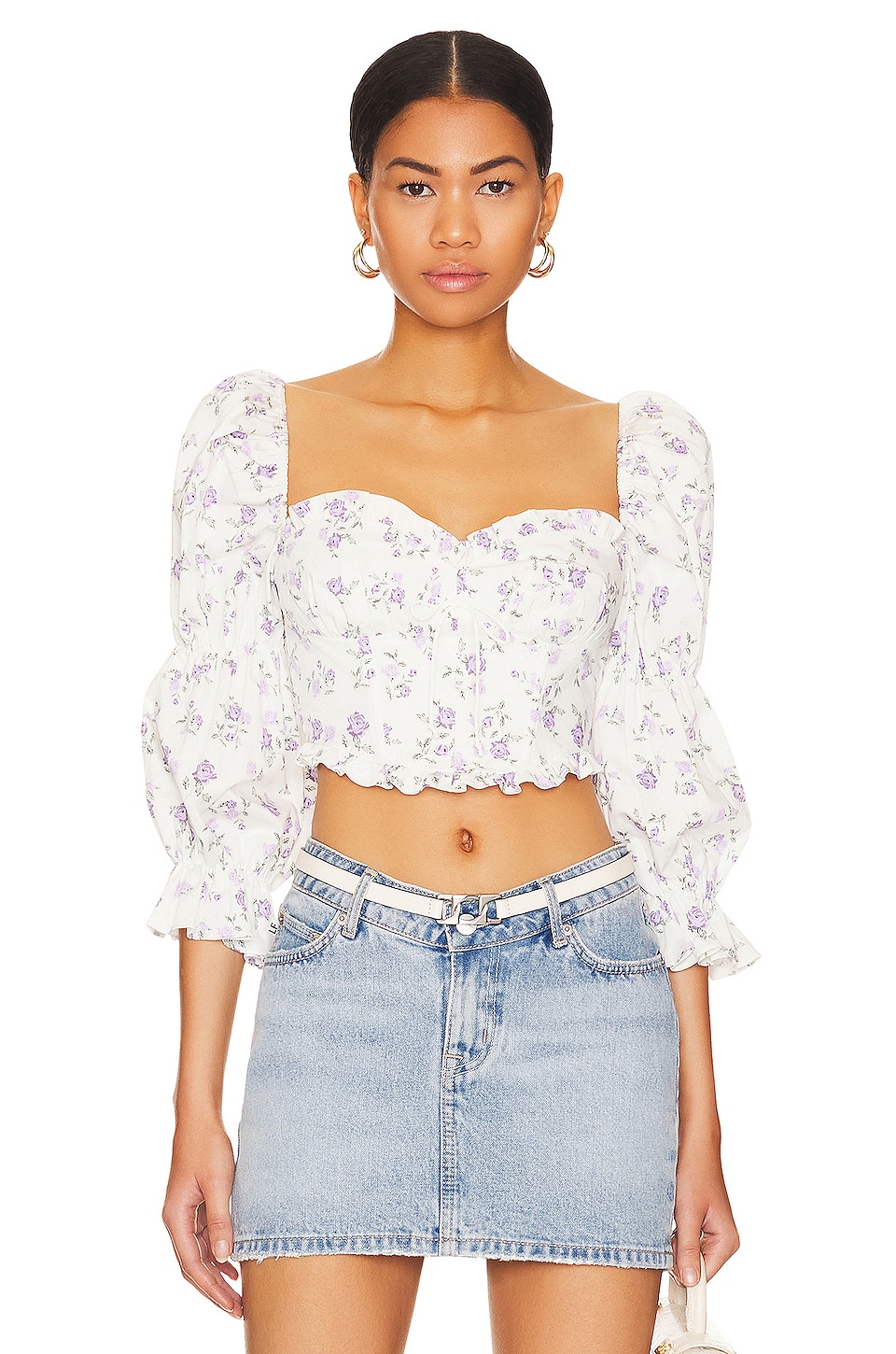 

Блузка For Love & Lemons Leslie, цвет Multi