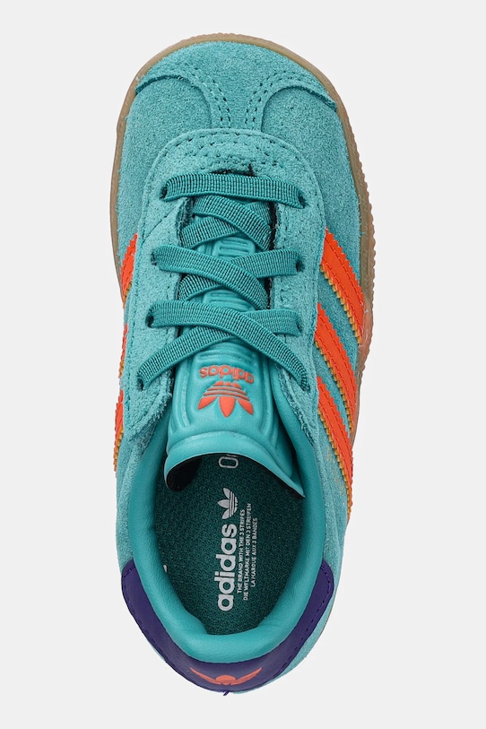 Детские замшевые кроссовки Gazelle Adidas Originals, бирюзовый — фото 4