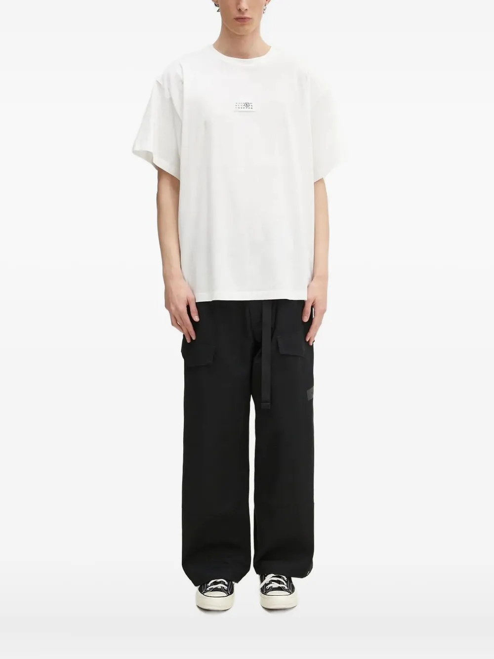 

Футболка с надписью MM6 Maison Margiela, белый