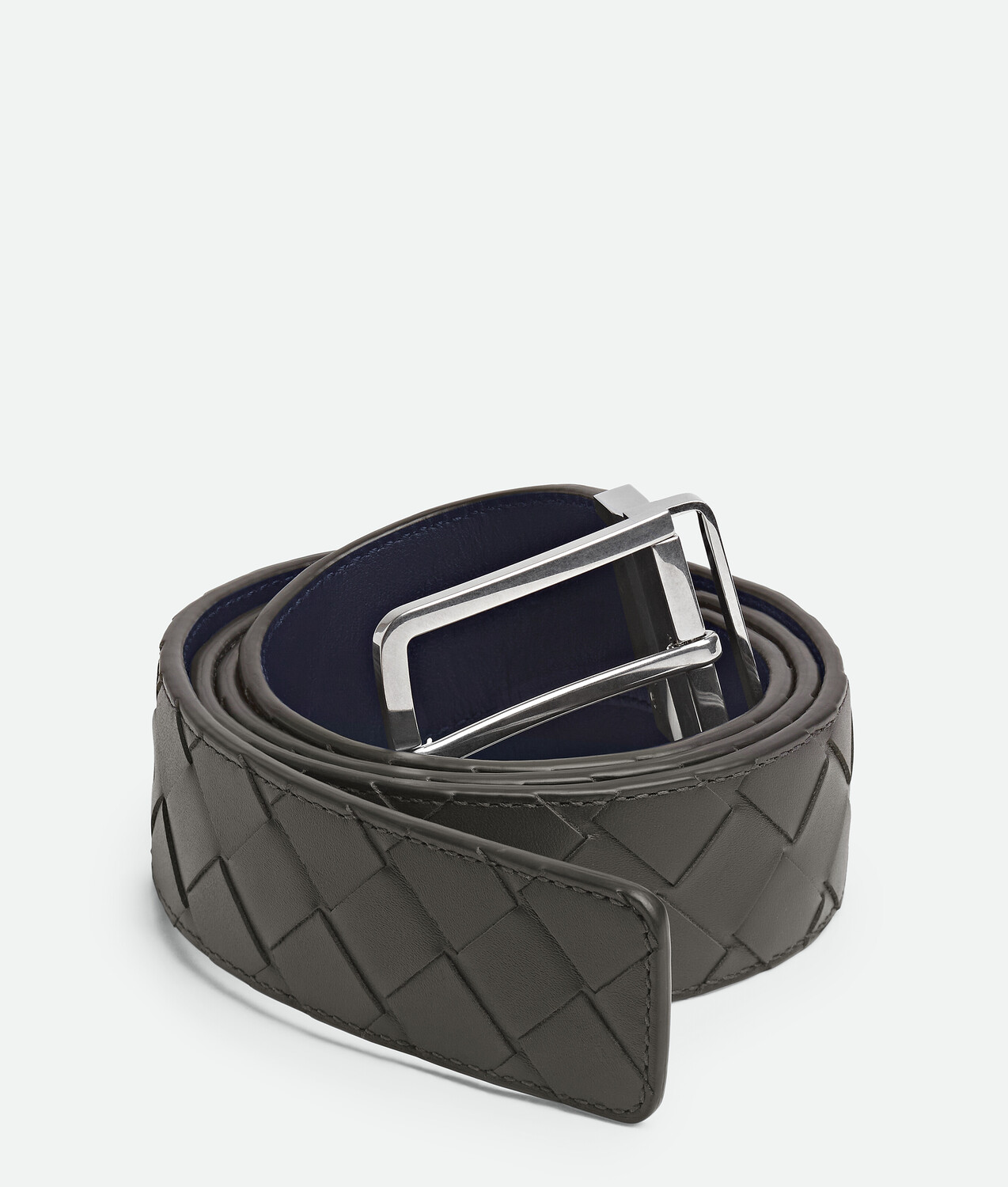 Intrecciato reversible belt BOTTEGA VENETA, графит/ночной — фото 3