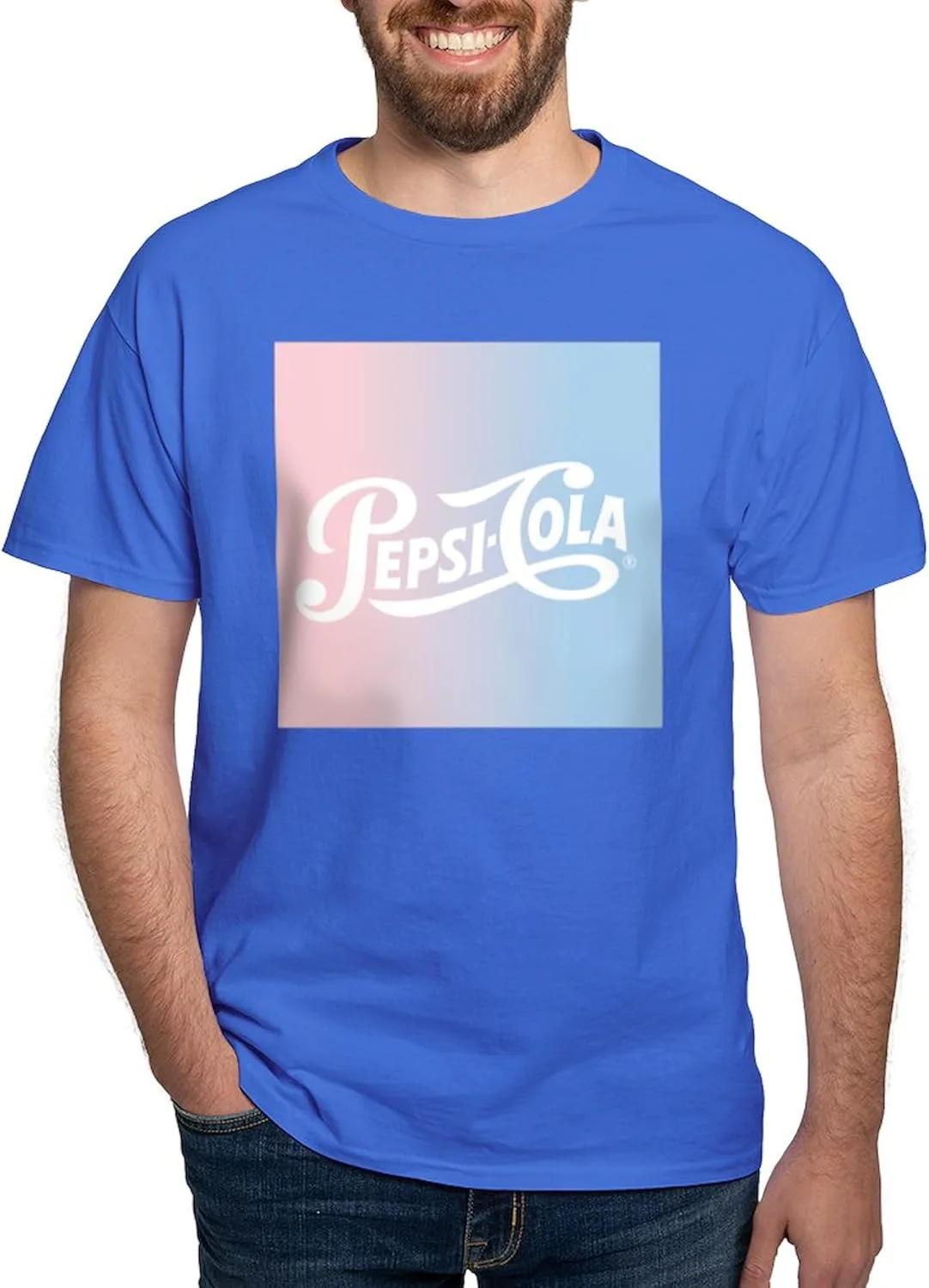 

Футболка Vintage Pepsi Logo Gradient Men's Value T Shirt, 100% Cotton, Classic Graphic White CafePress