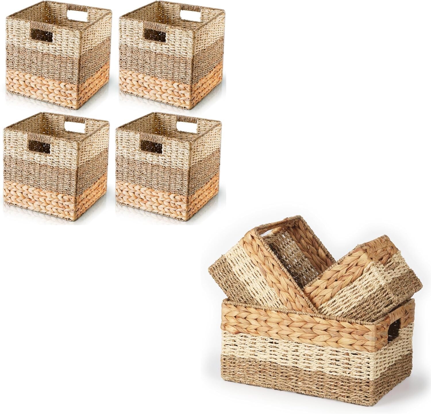 

Плетеные кубики для хранения 13x13 + плетеные корзины для хранения Chi An Home