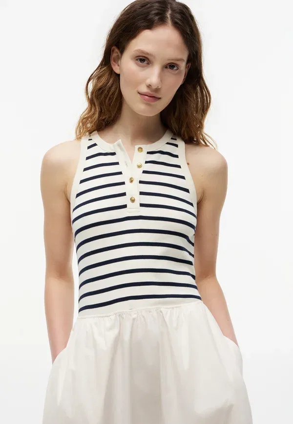 Платье-кнопка Tommy Hilfiger, ситец/темный ночной синий — фото 4