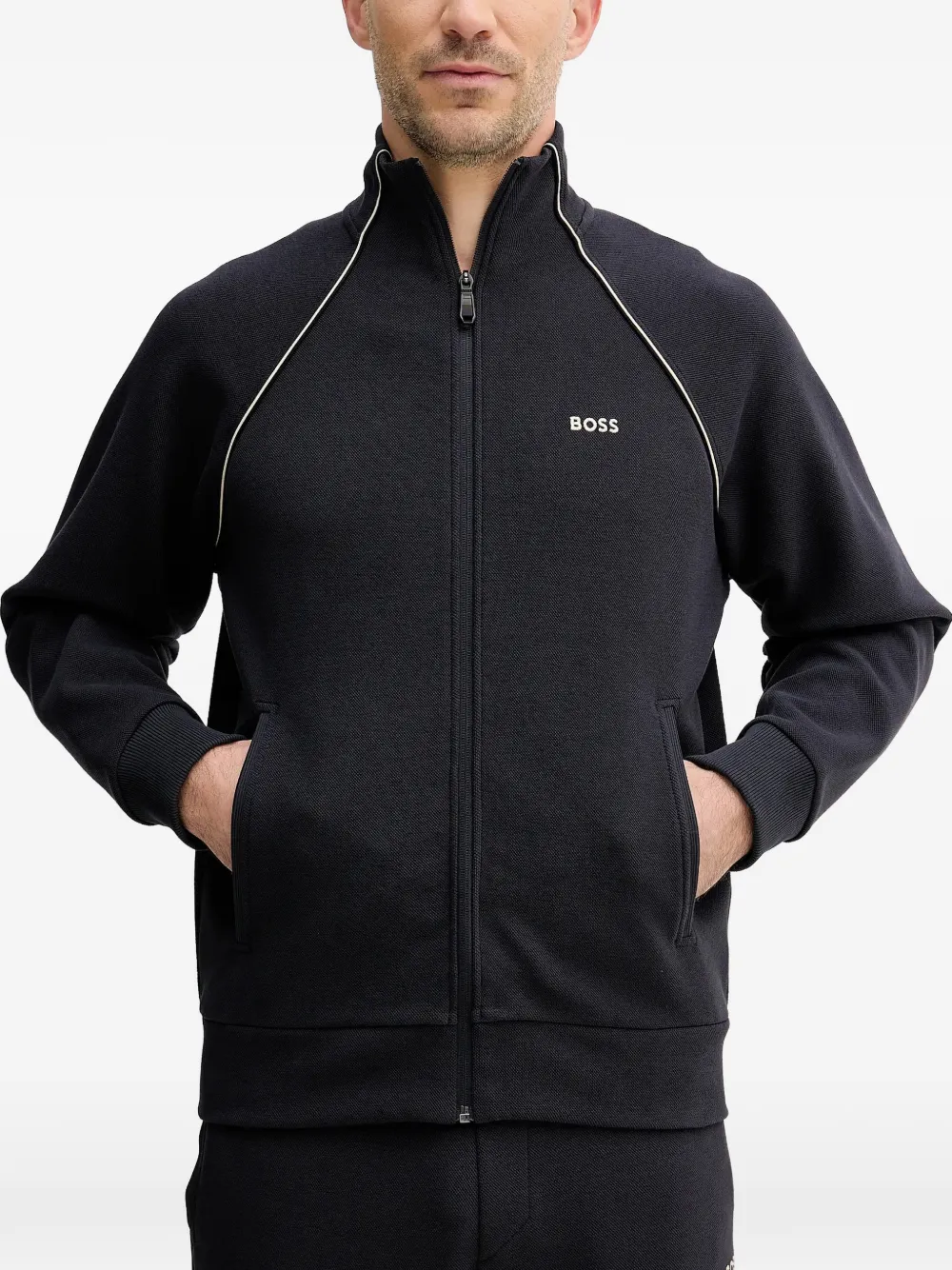 

Спортивный костюм с вышитым логотипом Boss, синий